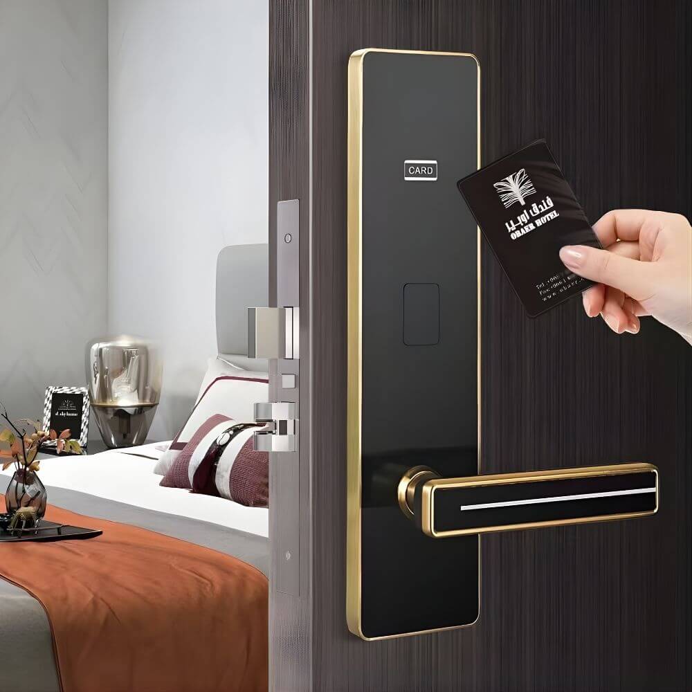 กลอนประตูดิจิตอล WINMAX รุ่น WN-S19 สีทอง เหมาะสำหรับโรงแรม